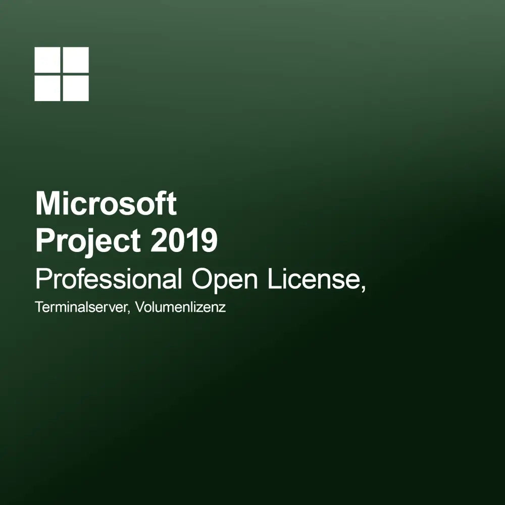 Microsoft Project 2019 Professional Open License, Terminalserver, licenza a volume