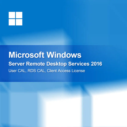 Licenza di accesso client (CAL) utente per Microsoft Windows Server Remote Desktop Services 2016, CAL RDS, Licenza di accesso client