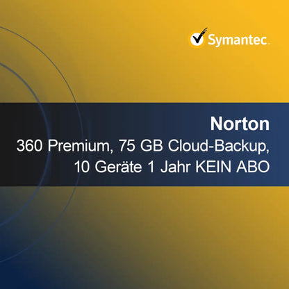 Norton 360 Premium, 75 GB di backup cloud, 10 dispositivi 1 anno SENZA ABBONAMENTO