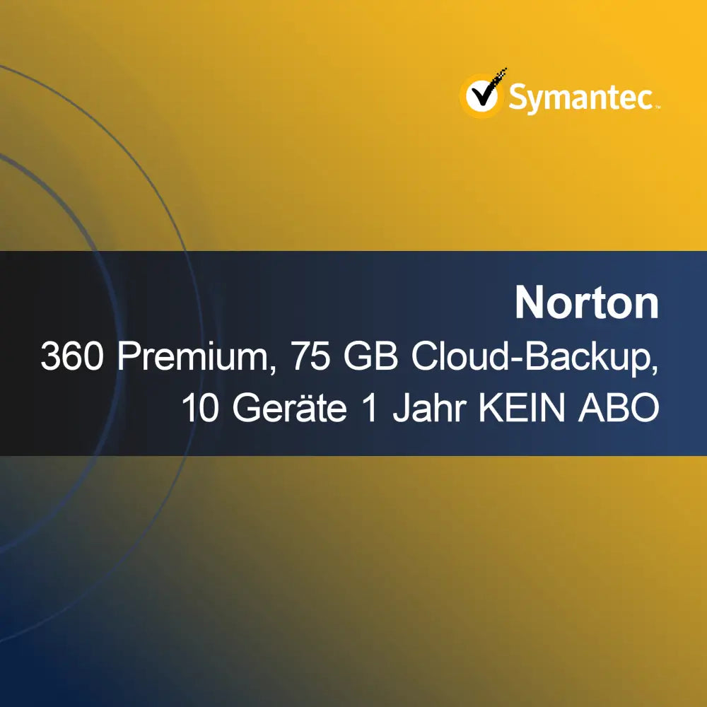 Norton 360 Premium, 75 GB Cloud-Backup, 10 Geräte 1 Jahr KEIN ABO